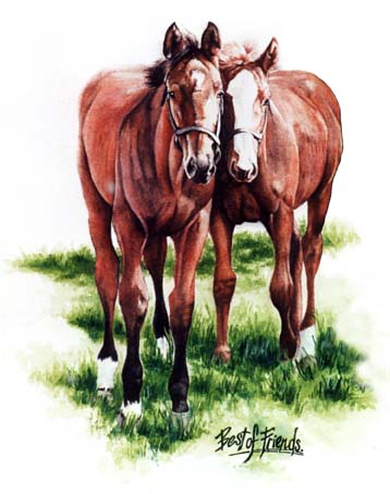 2 Best Friends ~ Watercolour Painting by Patrice