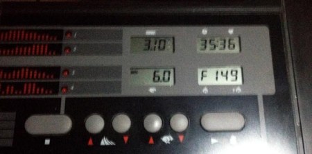 WP - 5k - Day 4 - treadmill reading