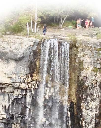 Hogg Falls - on the brink ~ Photo by Patrice