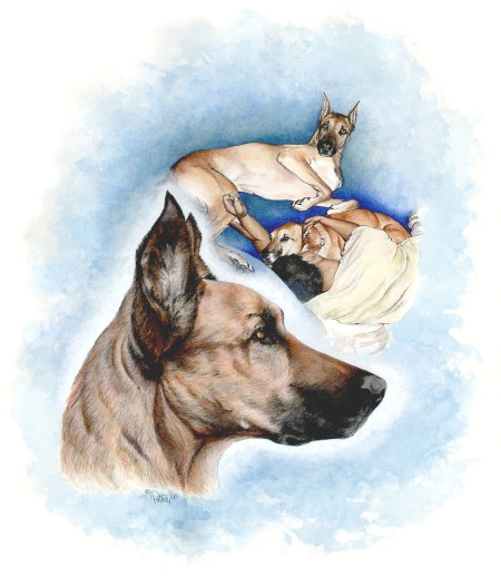 Brandy & Charles ~ Watercolour Art by Patrice Brandy & Charles ~ Watercolour Art by Patrice