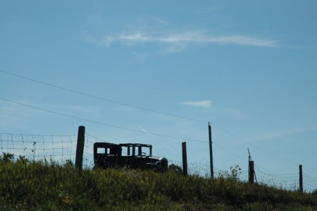 Model T on the hill ~ Photo by Patrice