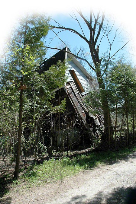 Catlady's House coming down - Photo by Patrice Catlady's House coming down - Photo by Patrice