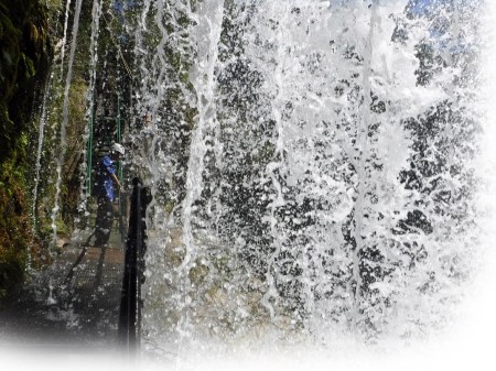 Man in Waterfalls ~ Photo by Patrice