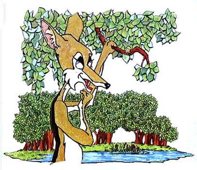 ackal ~ Illustration by Patrice for Holt, Rinehart and Winston's reader, 'Flights Near And Far'