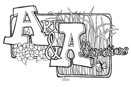 We Colour ~ Patrice's Art & Affirmation Header Colouring Page 